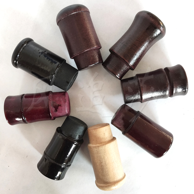 Calligraphy and painting mounting material 25 shaft head framed painting shaft head character painting 23 bamboo joint ground solid wood resistance flow plug imitation ancient mushroom waist drum