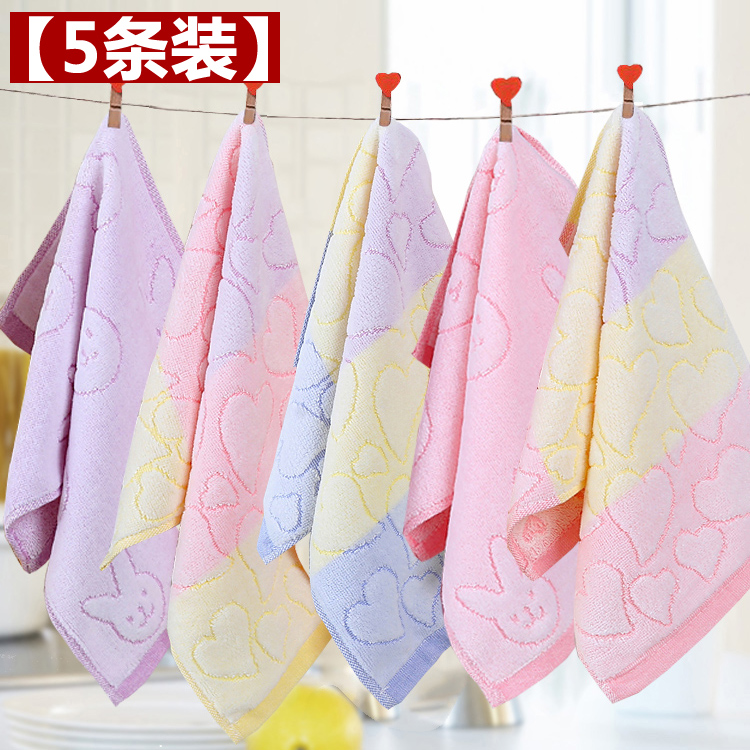 Pure Cotton Small Towel Child Wash Face Home Baby Soft Absorbent Four-Squared Handkerchief Palady Full Cotton Baby Saliva Towel