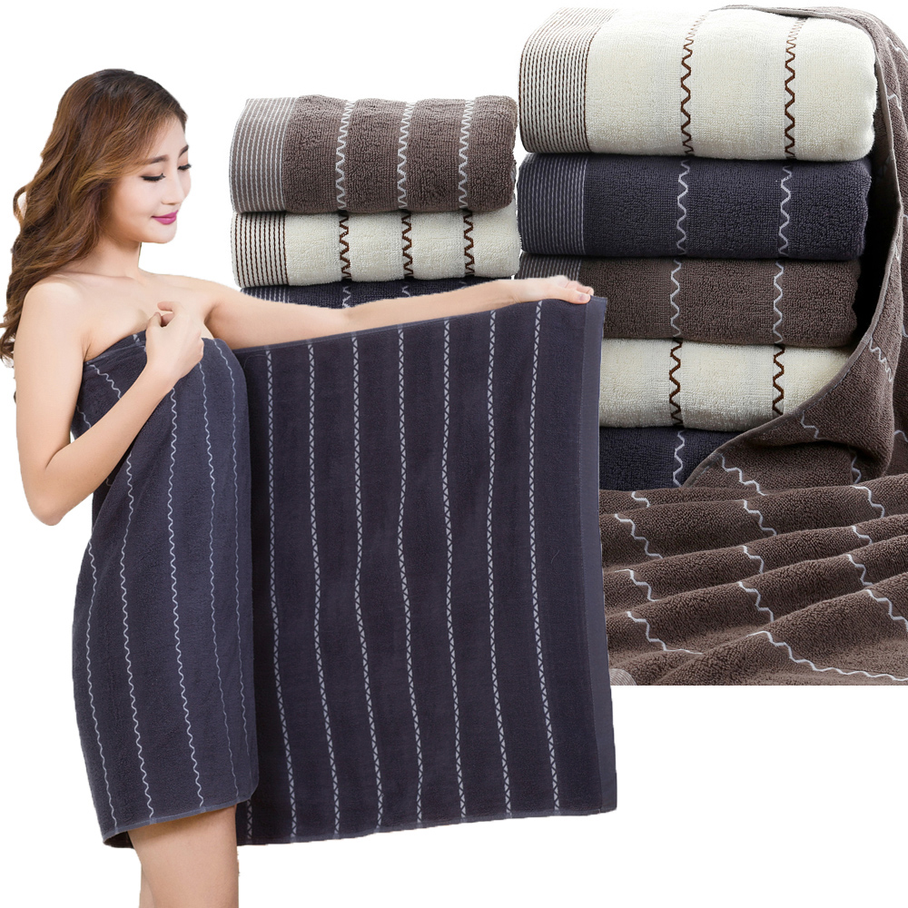 Cotton bath towel Cotton thickened towel Absorbent soft adult plus men and women bandeau hotel household bath towel