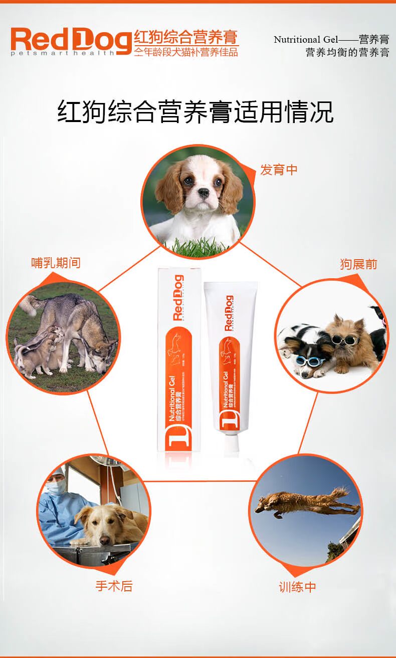 Con chó màu đỏ kem dinh dưỡng 120 gam mèo jinmaotaidi con chó mang thai sau dinh dưỡng kitten mèo puppies pet sản phẩm sức khỏe 	sữa cho chó con 1 tuần tuổi	