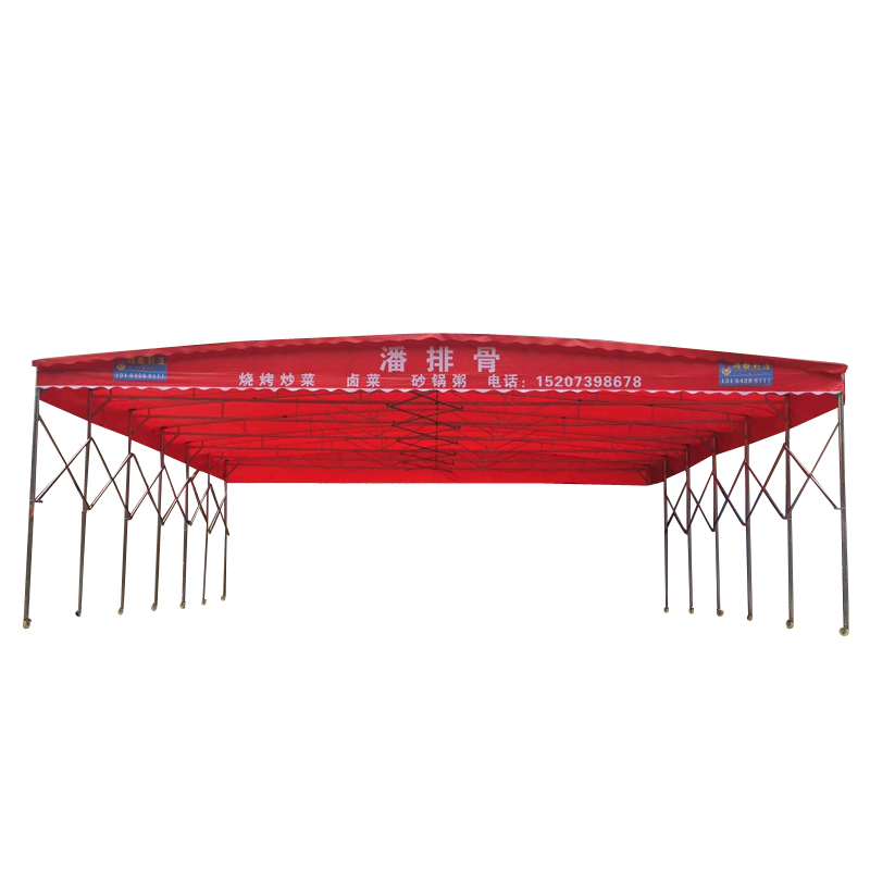 Large mobile sliding canopy awning awning folding telescopic activity warehouse outdoor rain shelter stall