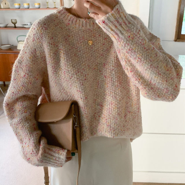 ເສື້ອກັນໜາວ crocheted ອຸດສາຫະ ກຳ ລະດູໃບໄມ້ຫຼົ່ນແລະລະດູໃບໄມ້ຫຼົ່ນຂອງແມ່ຍິງຍີ່ປຸ່ນແບບສັ້ນຊັ້ນສູງທີ່ເບິ່ງດີເລີດ pullover bottoming sweater 2023 ຮູບແບບໃຫມ່