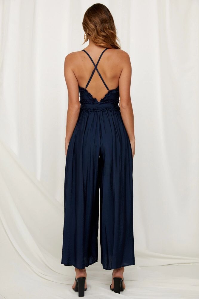 fashion V-neck Sling Jumpsuit NSYD34911