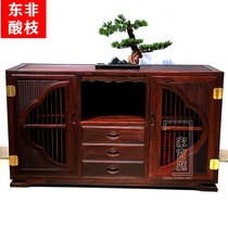 Mahogany furniture East African sour branch New Chinese wine cabinet Red wine rack Dining side cabinet Tea cabinet Bogu rack storage cupboard