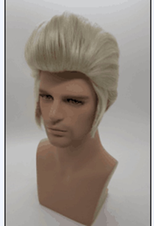Elvis Cos Wig Celebrity Wig Men's Rock Wig Silver Party Short Hair New Style