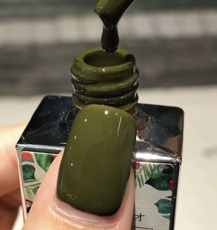 Japanese-Style Phototherapy Nail Polish Gel, One-Stroke Coloring, Nail Salon Special Gel, Dark Ink Green and Deep Grass Green Color Options
