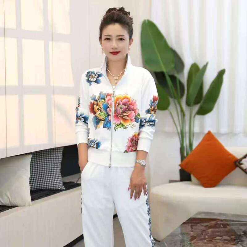 2025 Autumn New Fashion Casual Sports Suit for Women, Stylish and Age-Reducing, Slimming Long-Sleeve Top and Wide-Leg Pants Set 2025 Autumn New Fashion Casual Sports Suit for Women, Stylish and Age-Reducing, Slimming Long-Sleeve Top and Wide-Leg Pants Set