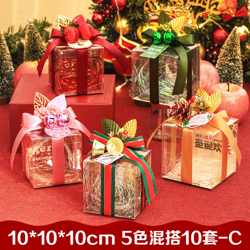 Christmas Eve Apple Gift Box Ping An Fruit Packaging Box 5 Color Mix and Match Square Hexagon Christmas Transparent Apple