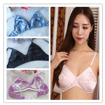 Bra womens double-sided silk thin section no rims no sponge summer underwear Mulberry silk bra bra bra