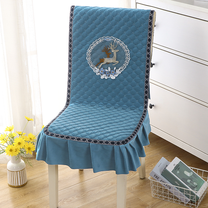 New upscale thickened anti-slip Four Seasons universal table chairs cover chair cushion Chinese one-piece chair cover chair cushion integrated-Taobao