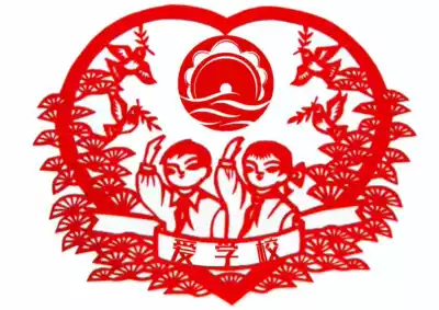 Art flower new student paper-cutting class hand-cut and engraved double-sided red love school craft class paper rice paper hollow
