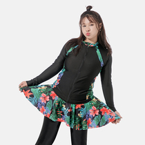 Fat plus size diving suit jellyfish dress long-sleeved trousers swimsuit women slim five-piece set sunscreen