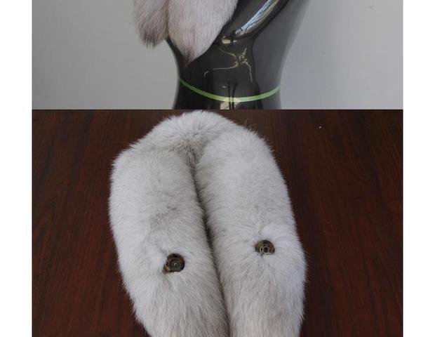 Chính hãng Fox Tail Bib Khăn quàng cổ nam và nữ Cổ Fox Fur Cổ áo Fox Bib khăn trùm đi phượt