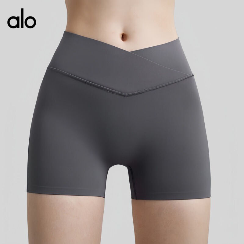 Jelly Glue Yoga Three-Quarter Pants New Style No Awkward Lines Sports Shorts Women High-Waisted Naked Feeling Butt-Lifting Fitness Pants