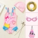Đồ bơi trẻ em Cô gái Xiêm Boxer Bé Phim hoạt hình dễ thương Cô gái bên bờ biển Spa Bơi Bộ đồ bơi