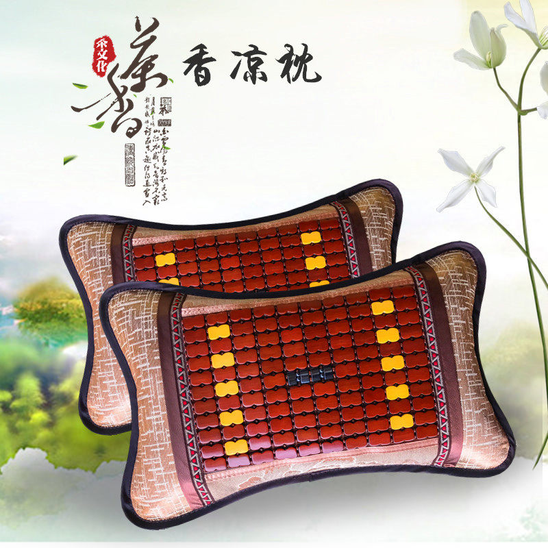 Chentou bamboo mat pillow cool bamboo block mahjong summer with the whole head hard pillow summer cool pillow can be used on both sides