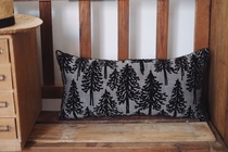 South independent studio All Kawamaki Mina perhonen flocking pine pillowcase holding pillow cover