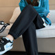 Waffle autumn and winter thickened tall sweatpants leggings