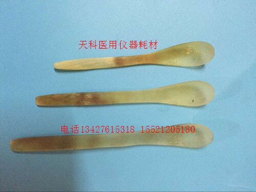 牛角药勺 3*1 单头牛角勺 微量称样勺 药剂勺 牛角药匙 取样勺