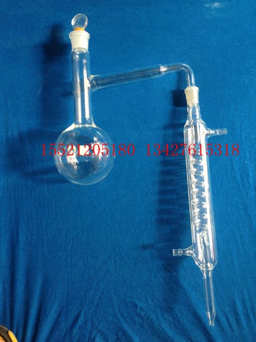 全玻璃蒸馏器  蒸馏装置250ml 500ml 1000ml提炼精油 蒸馏水