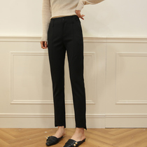 2022 open spring new suit casual pants high waist straight cylinder small leggings slim fit 100 lap 90% pencil pants woman