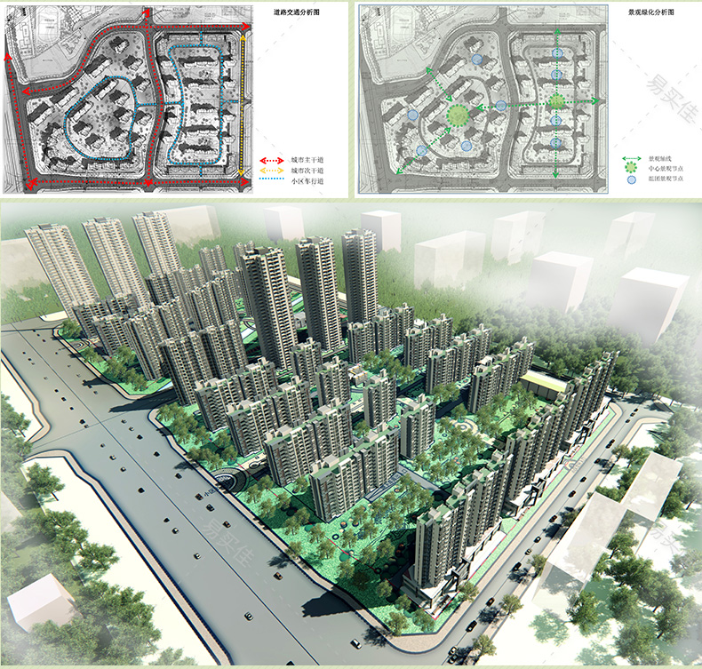 T39 居住区小区规划CAD总平面设计方案户型图景观建筑SU模...-10