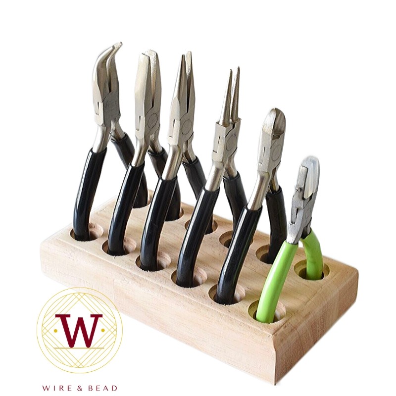 Pliers storage shelf finishing box round-pointed flat-mouthed nick tongs log shelf handmade DIY tools desktop exhibition