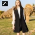 ZK đen không tay phù hợp với áo vest vest nữ slim slim dài vest nữ 2018 mùa xuân và mùa thu mới Áo vest