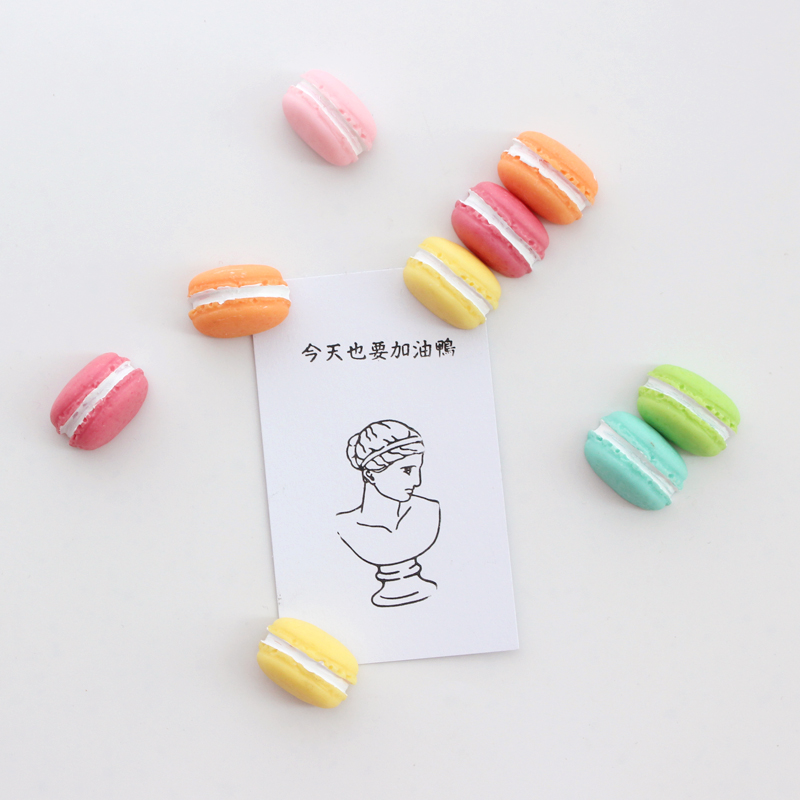 Small Qing new macaron creative fridge with magnetic sticker refrigerator door decorated with message post magnet decoration sticker-Taobao