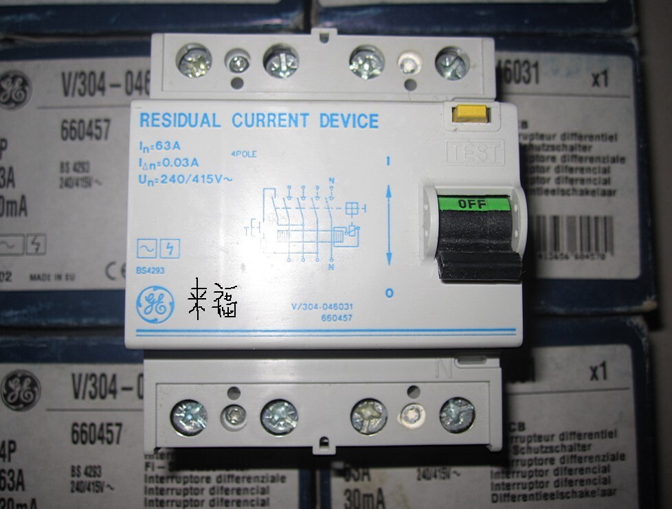Import US General earth leakage circuit breaker V1304-046031 EG 4P 63A
