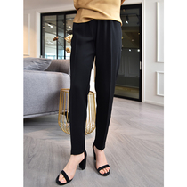 Leg length Summer hanging high waist thin section loose small feet Casual Harem pants suit pants