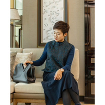 The big lady is dignified and elegant. Xu cooperative design new Chinese-style buckle small A sleeveless vest