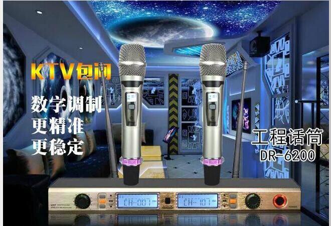 Professional KTV Microphone U-section Wireless Microphone One Drag Two Carraok Conference Performance Stage Wedding Household Singing