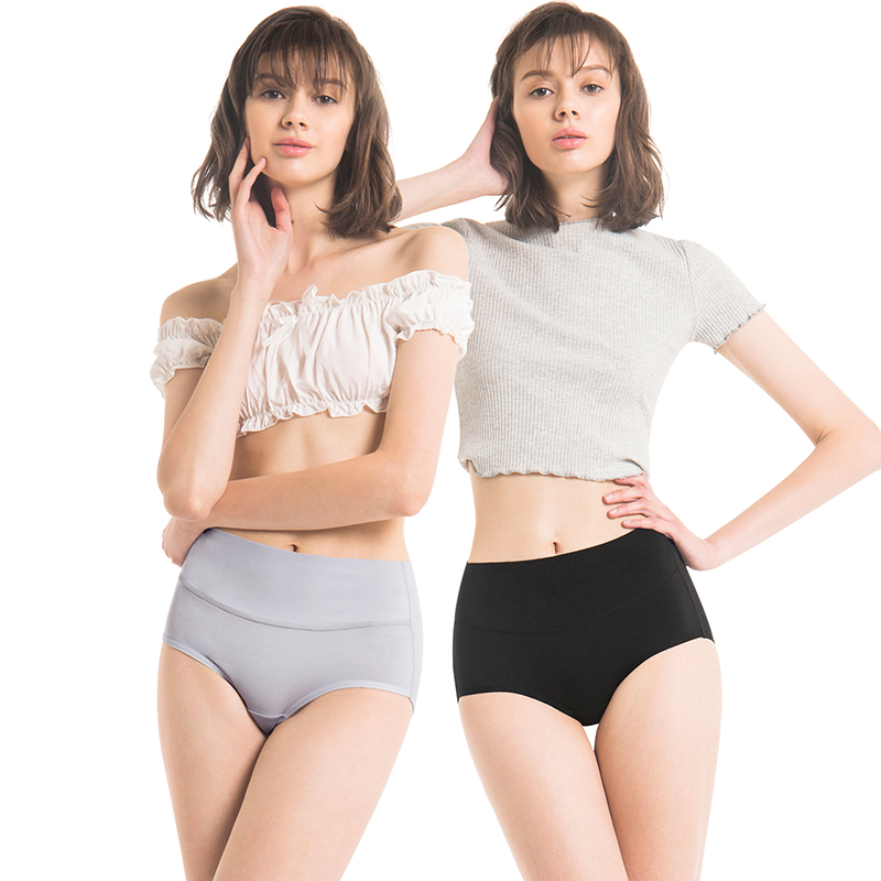 2 3 gói quần lót ba-gun womens lụa yonseca đàn hồi eo cao lưng cao quần short rắn màu quần tam giác.