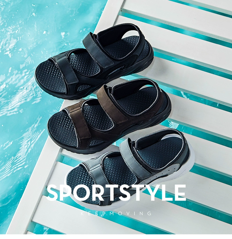 Anta giày của nam giới giày bãi biển 2018 mùa hè mới dép nhẹ breathable dép Velcro giày thể thao 91926960