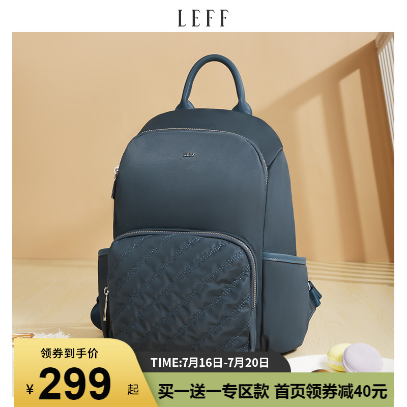 LEFF Leif canvas double shoulder bag lady 2022 new large capacity Shoulder Bag 13 Inch Commuter School Bag Computer Bag