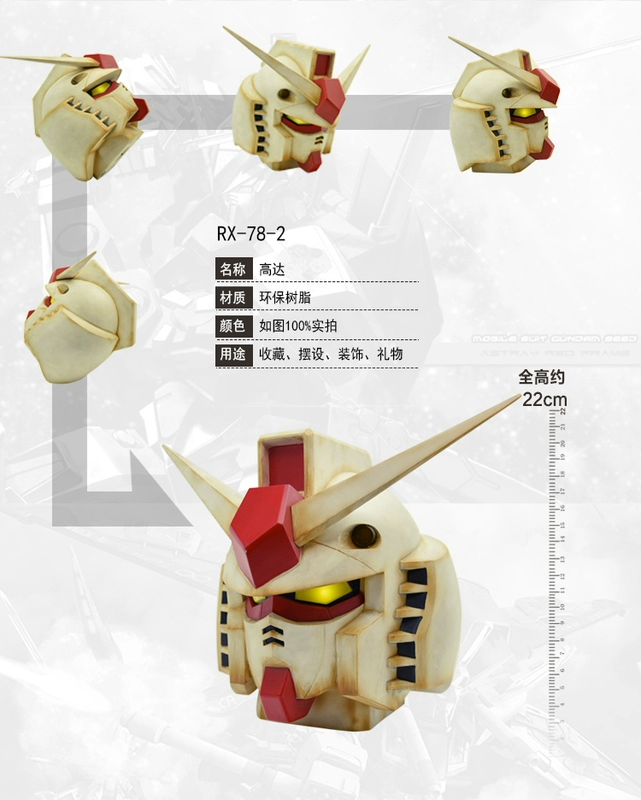 Gundam đầu gundam mô hình gundam RX-78-2 hình đôi mắt cổ điển cổ điển có thể tỏa sáng - Gundam / Mech Model / Robot / Transformers