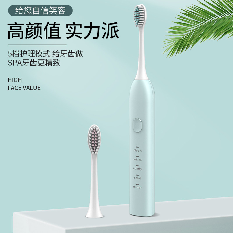 Couple Electric Toothbrush Female Rechargeable Adult Student Party Ultrasonic Vibration Men's Automatic Lazy Toothbrush