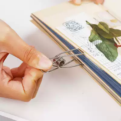 Love zakka color metal hollow fish tail clip long tail clip hand account design drawing stationery storage clip