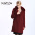 Sunview Sunyo mùa thu / mùa đông đặc biệt Counter Fox tóc Collar Ed Coat 