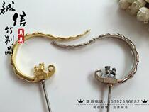 Bamboo Bird Cage Accessories Painting Brow Cage Bamboo Festival Hook Electroplating Cage Hook Small Thyme Stainless Hook Kirin handle