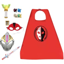 Christmas Costume Boy Spider-Man Children Altman Cloak Toy Set Glowing Mask Lightsaber