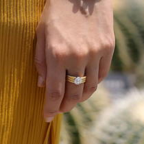 Zhongtan craftsman language (special metal process) German imported hand-woven elastic kgold ring a multi-wear