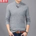 Áo len 100% Hengyuanxiang 2018 mới áo len dày cổ chữ V mùa đông phiên bản Hàn Quốc của áo len trung niên áo phông nam đẹp Áo len