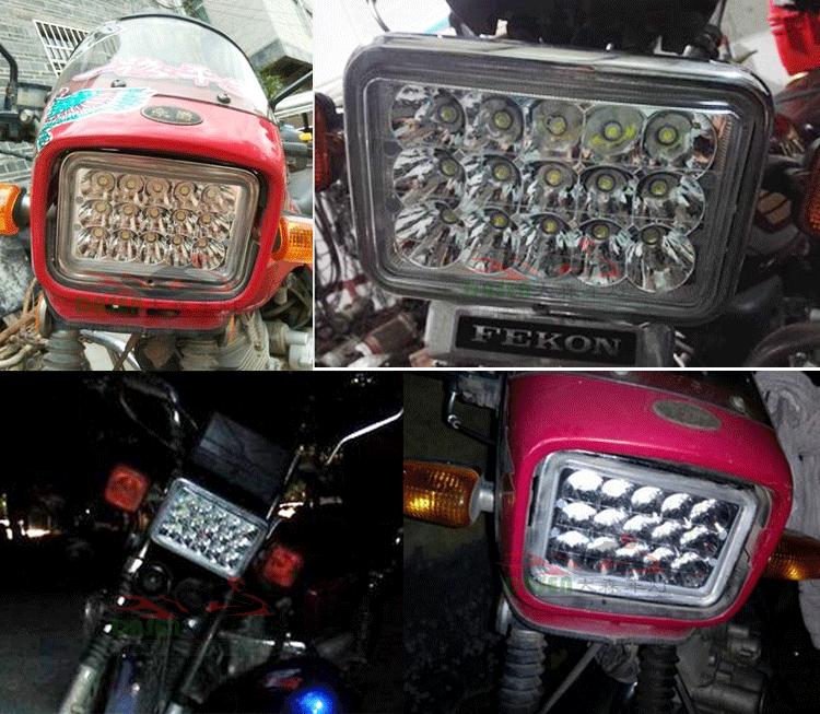 Highlight 125 xe máy led bóng đèn refit xa và gần đèn pha 15 hạt sửa đổi phụ kiện đèn nam đèn gầm xe máy