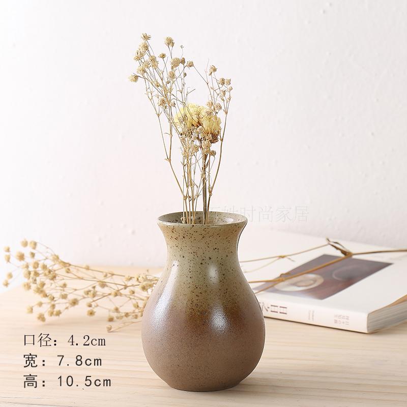 Bình gốm retro đồ đá hoa trang trí hoa nước hoa phong cách Nhật Bản hoa khô chèn phòng khách lối vào trang trí nhà - Vase / Bồn hoa & Kệ chậu trồng cây trong nhà
