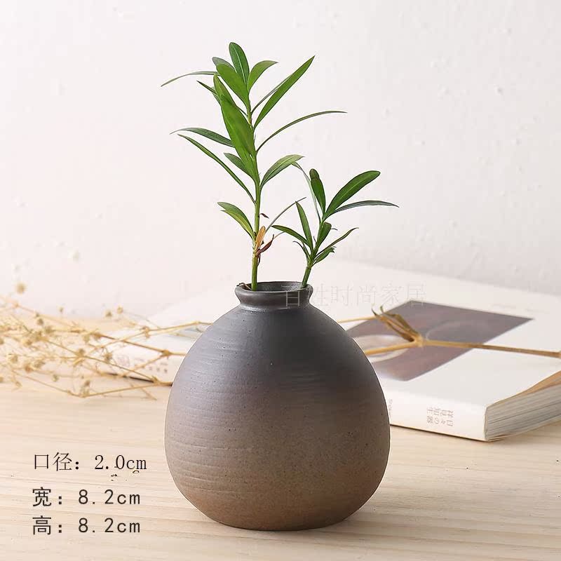 Bình gốm retro đồ đá hoa trang trí hoa nước hoa phong cách Nhật Bản hoa khô chèn phòng khách lối vào trang trí nhà - Vase / Bồn hoa & Kệ chậu trồng cây trong nhà