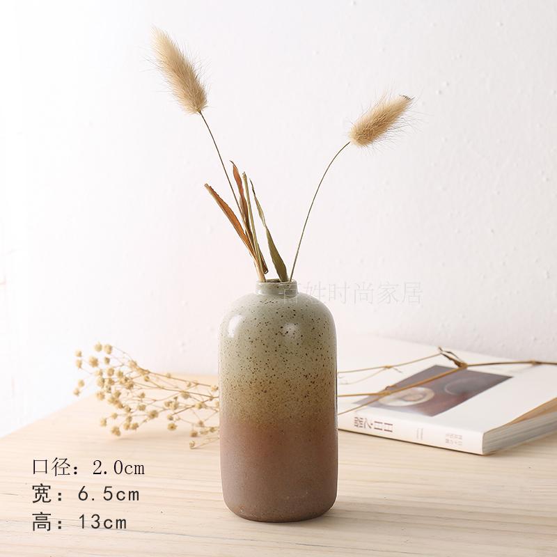 Bình gốm retro đồ đá hoa trang trí hoa nước hoa phong cách Nhật Bản hoa khô chèn phòng khách lối vào trang trí nhà - Vase / Bồn hoa & Kệ chậu trồng cây trong nhà