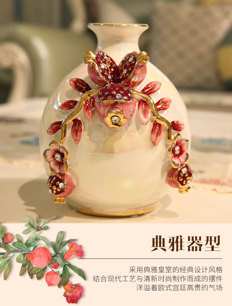 European vase furnishing articles ceramic simulation flowers sitting room suit creative household act the role ofing is tasted vase girlfriends wedding gift