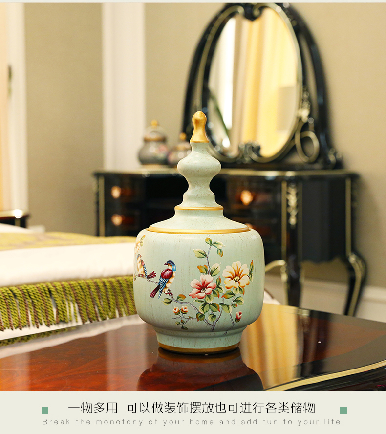 American retro ceramic storage tank creative European - style caddy fixings sitting room porch ark adornment furnishing articles household act the role ofing is tasted